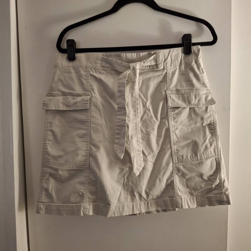 Westport Women's Cream Skort with Tie Belt